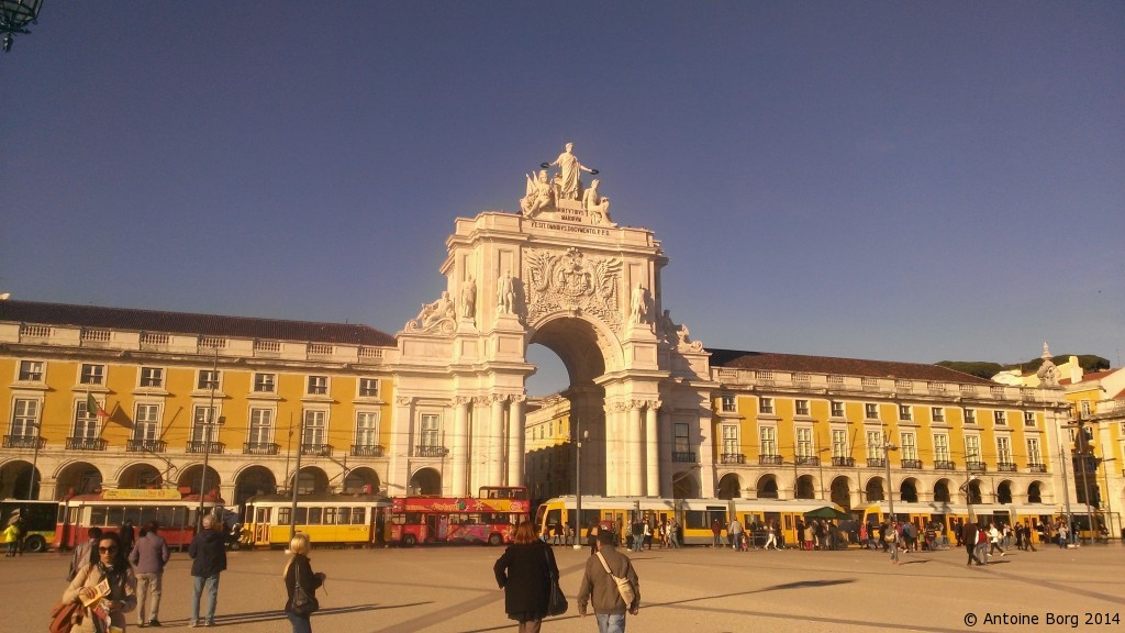 A photo of the Praça do Comércio in Lisbon, Portugal
