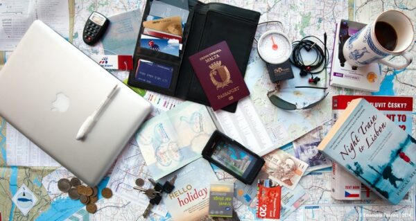 A photo behind the scenes at Unexpected Traveller HQ