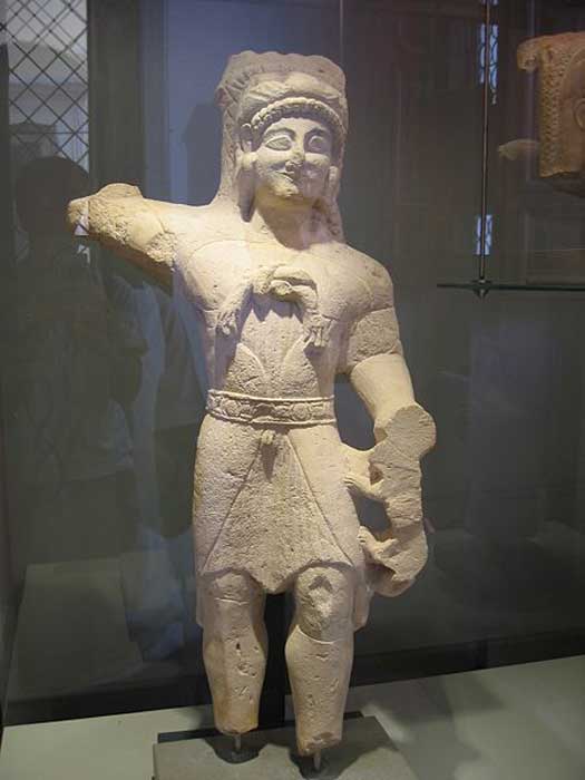 A photo of a statue of Malqart - Museo Barracco, Rome, Italy.