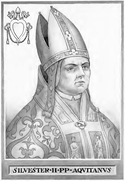 A portrait of Pope Sylvester II
